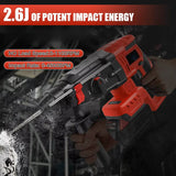 SDS-Plus Rotary Hammer Drill For Mi.lwaukee M18 Battery 2.6J Impact Brushless Hammer Drill 360° Rotating Handle Rotomartillo