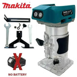 Makita DRT50 18V LXT Cordless Brushless Wood Trimmer With Standard Collet For Workshop Cabinet Hinge Recess Routing Work