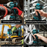 Makita DTW700 Cordless Impact Wrench 18V Brushless Motor 1000Nm Variable Speed Electric Wrench High Effieiency Durable Auto Stop