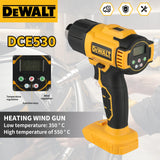 DeWALT DCE530 Portable 20V Cordless Heat Gun, 50℃ to 550℃ Digital Setting, 5 Nozzles, Hot Air Tool for DIY and Repair Projects