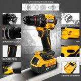 Brushless Compact Electric Screwdriver Lithium-ion Hand Drill Impact Drill Power Tool for Dewalt 20v Battery Pin