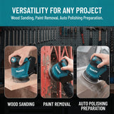 Makita DBO180Z 18V Brushless Cordless Orbital Sander 125mm with Dust Bag for Clear Coat and Varnish Surface Preparation
