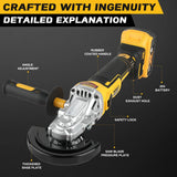 DeWalt Cordless Brushless Angle Grinder, Handheld Portable 18V Electric Cutting Tool Suitable for Construction, DIY and Industri