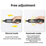DELI-Mini Electric Screwdriver Set, Multi-function Disassembly, Torque Repair Tools Kit, Household Cordless Power Drill Tools