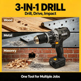 DCD791 DEWALT Compact Brushless Cordless Drill Driver, Multifunctional Rechargeable Screwdriver for Household Use