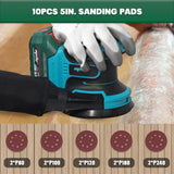 Mellif 125MM Cordless Random Orbital Sander For Makita 18V Battery BL1830 BL1840 (Tool Only) Handheld Electric Power Tool