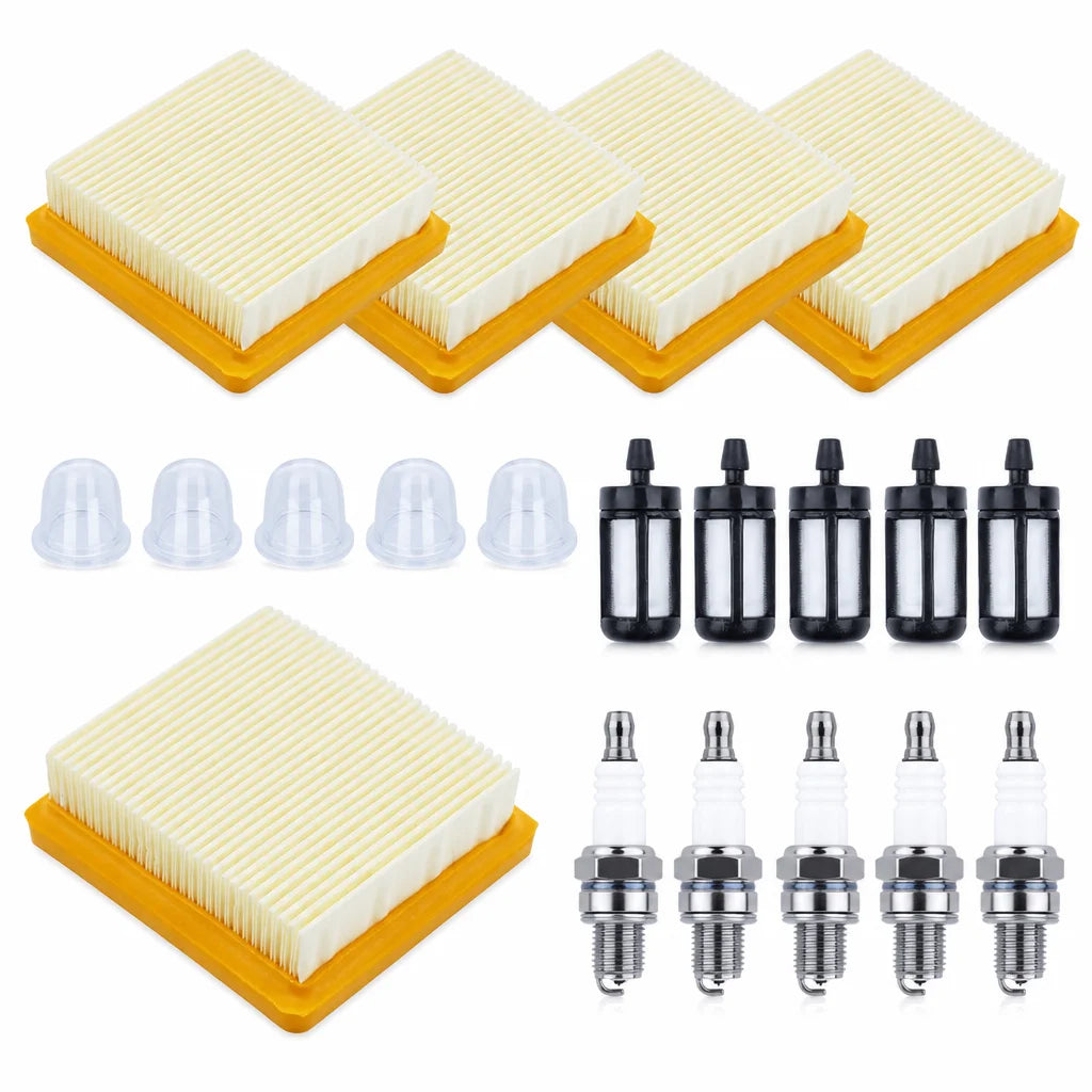 5PCS Air Filter Tune Up Kit For Stihl FS89,FS89R,FC91,FC96,FC111,HT102,HT103,HT133,KM91R,KM131R 4180 141 0300 0000 350 3521