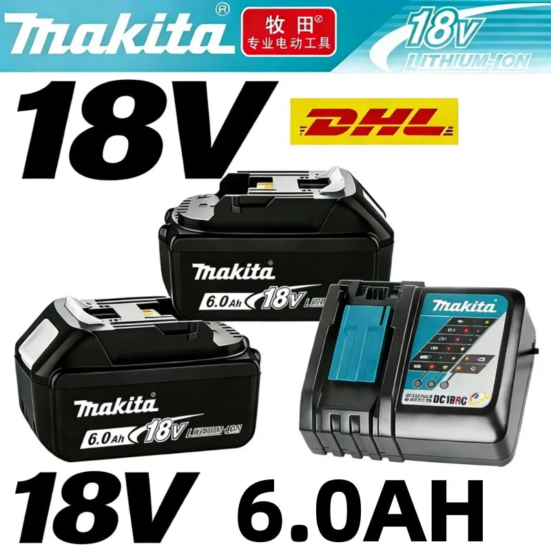 2026 18V Makita BL1860 BL1850B BL1850 BL1840 BL1830 Screwdriver Battery & Charger 18v Replacement Power Tool Batteries.