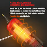 300W Hot Silicone Gun Red for 11mm Glue Sticks,AC Plug,High Power Industrial Hot Glue Gun Heat Temperature Electric Repair Tool