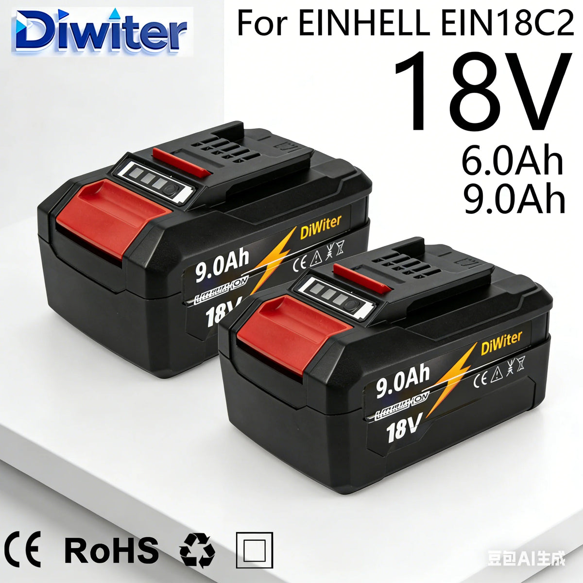 2026 hot Replacement Battery EIN18C2 Li-ion Batteria for EINHELL 18V Battery Power X-change PX-BAT4 4511396 4511437 Power Tools