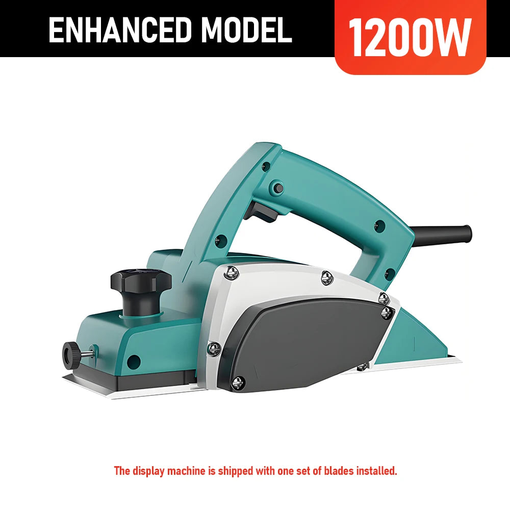 Electric Hand Planer 220V 1800W Multi-Functional Handheld Wood Planer Adjustable Depth Portable Electric Planer with Blade