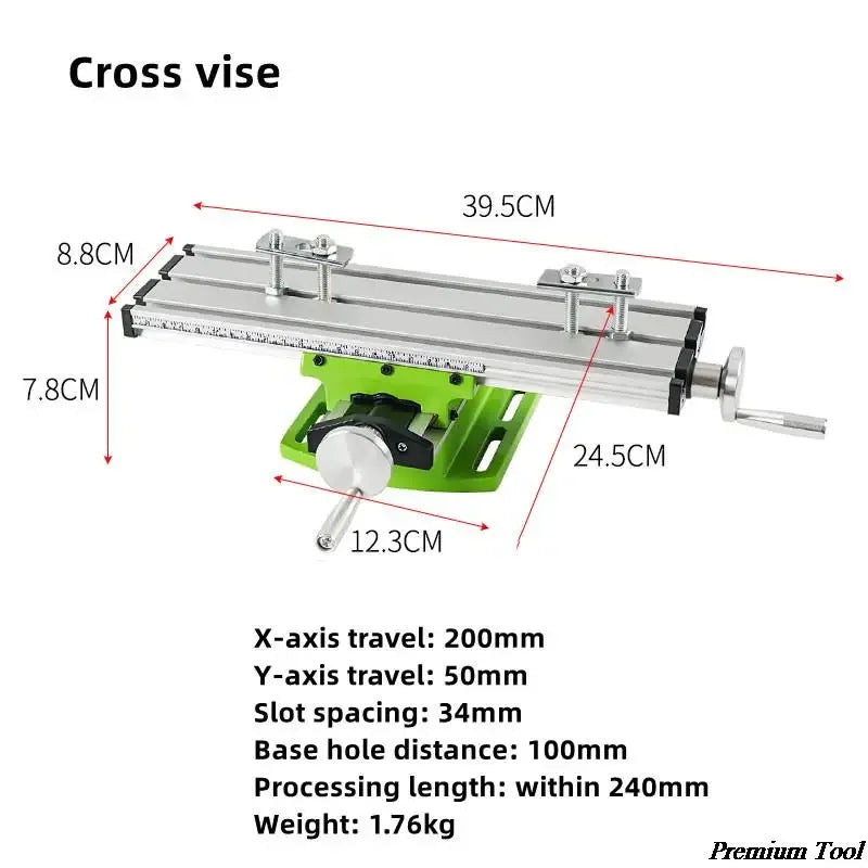 Bench Drill Milling Machine Variable Speed Drilling Chuck Base 3-16mm DIY Wood Metal Grade Drilling Machine Power Tools