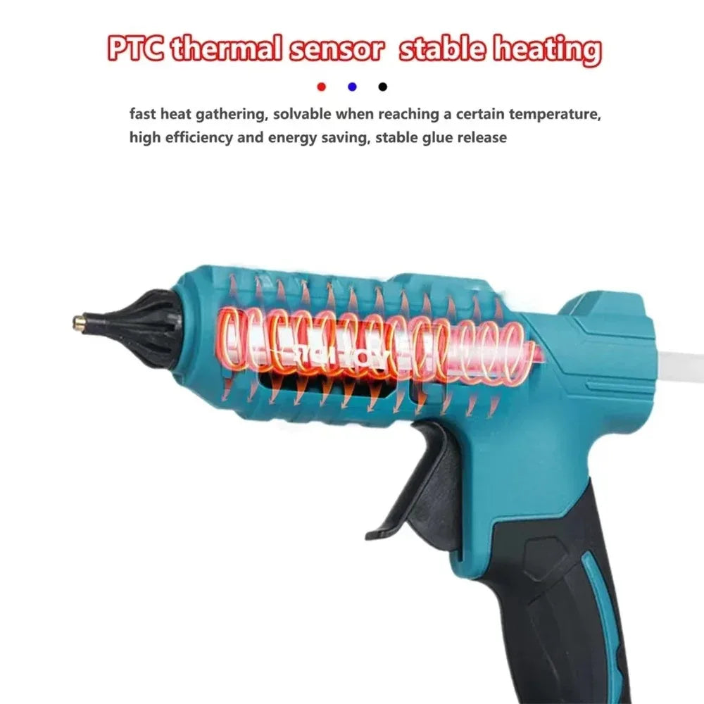 Electric Hot Melt Glue Gun Cordless Glue Grab 11mm Glue Stick Hot Melt Welding Air Gun (No battery) Fit Makita 18V Battery pin