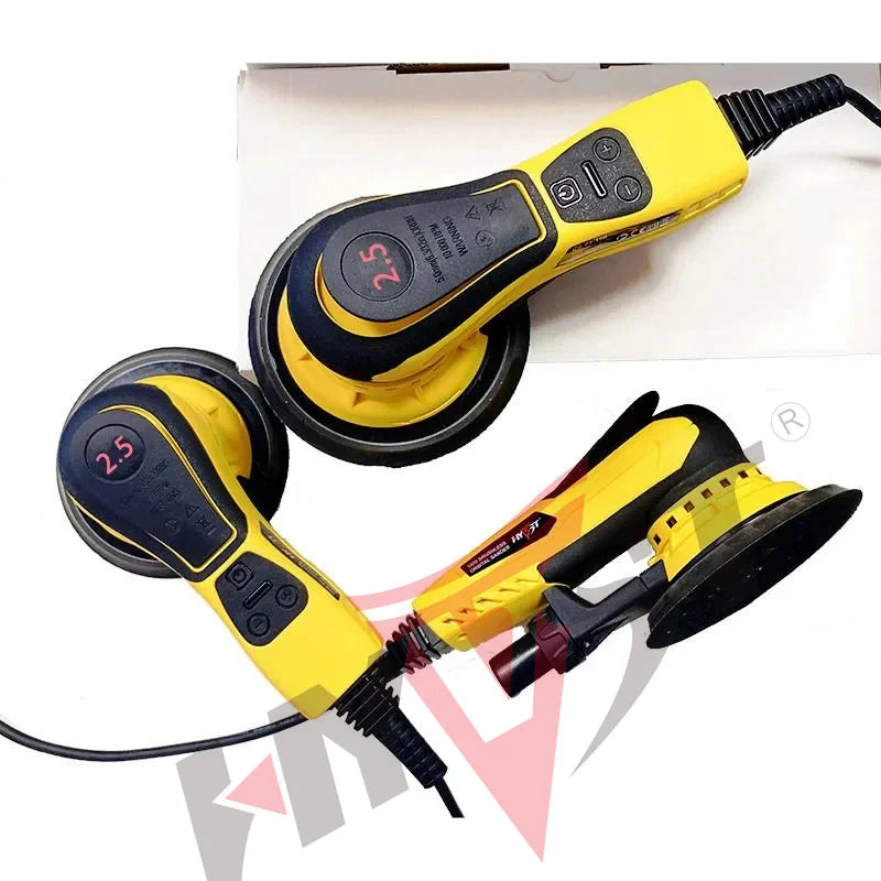 HYVST 6" 5.0mm/2.5mm Multi-function Automotive Brushless Random Electric Orbital Sander Variable Speed Car Sanding Machine