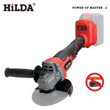 HILDA 21V Brushless Angle Grinder Cordless Handheld Electric Power Tool for Makita Battery For Metal Wood Cutting