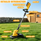 Electric Goddess Brushless Electric Lawn Mower Cordless Grass Trimmer Cutter Garden Power Tool For Dewalt 20V Battery Pins