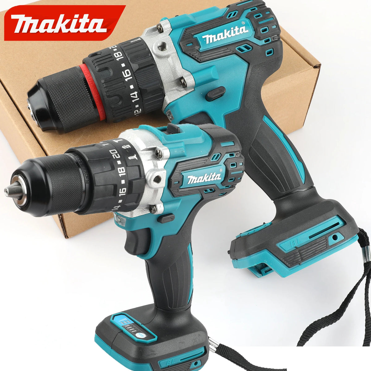 Makita DDF487 13mm Red and Black Cordless Brushless Household Impact Drill Driver Compact, High Torque Electric Screwdriver