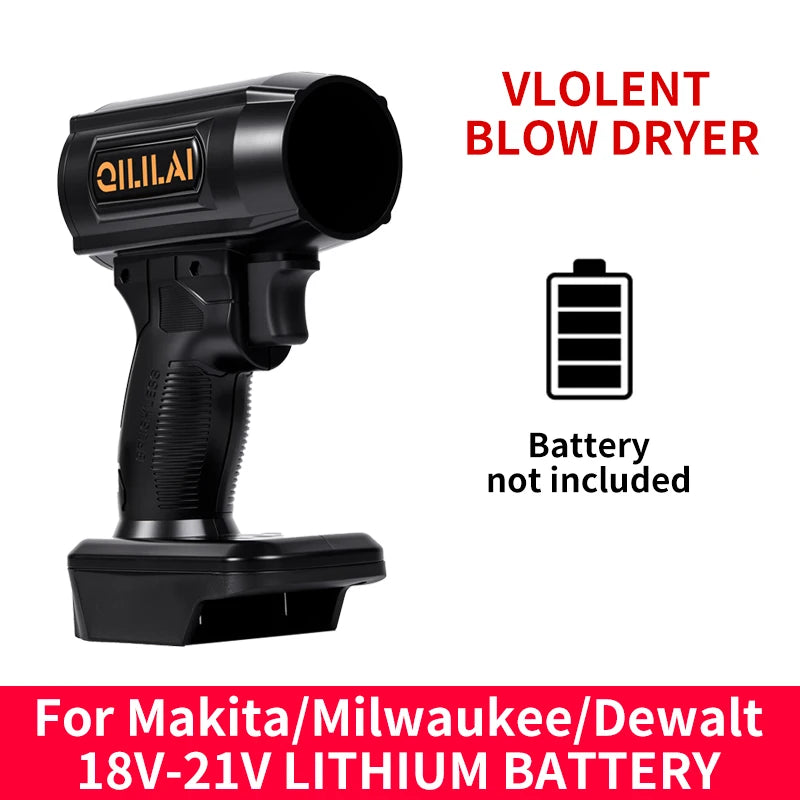 50MM Car Wash Air Gun Turbo Jet Fan Electric POWERFUL BLOWERS Car Violent Dryer forMakita/forMilwaukee/forDewalt No Battery
