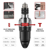 Multifunction Electric Drill Lmpact Drill Hammer Adjustable Speed Forward/Reverse Adjustable With Depth Scale EU Plug Hand Tool