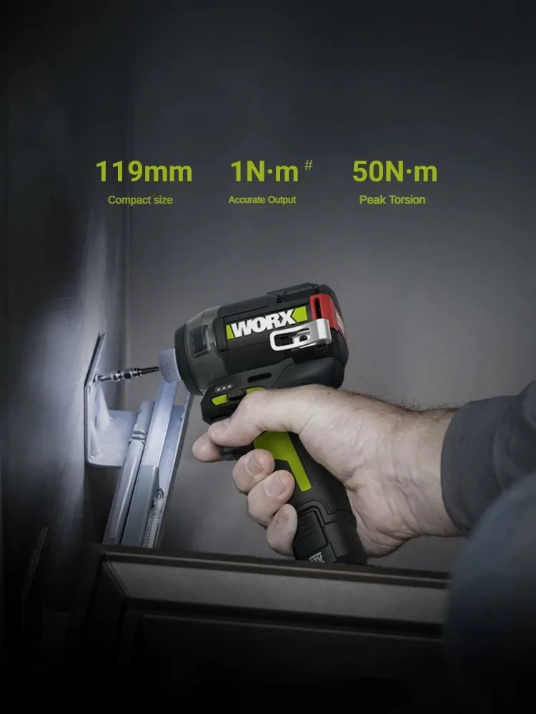 WORX WU138 0il Pressure Brushless Cordless impact drill 12V 50Nm 1300rpm 4000bpm Smart clutch professional Electric Dril