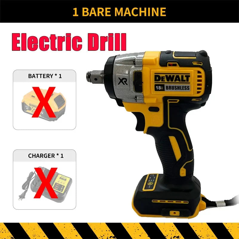 DEWALT DCF880 Brushless Cordless Impact Wrench 3300RPM High Torque 18V Rechargeable Electric Wrench Tire Repair Power Tool