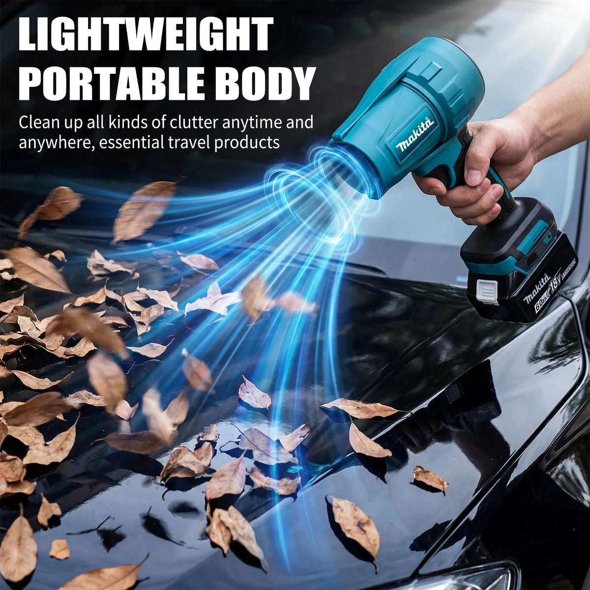 Makita 18V 30000RPM Electric Air Blower Powerful Turbo Rechargeable Car Cleaner Bare Unit High Air Velocity