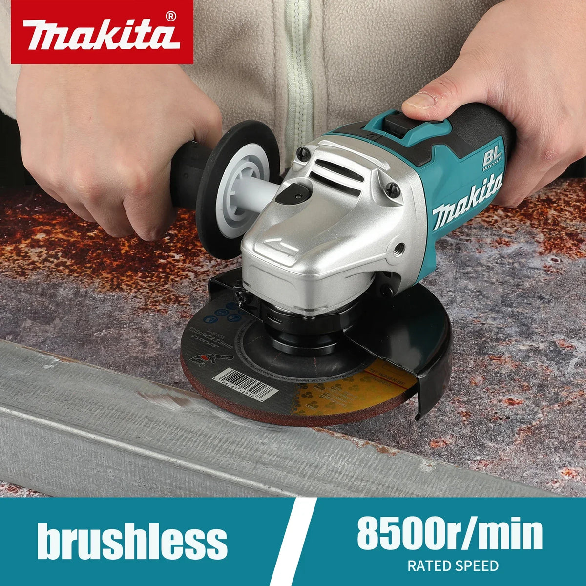 New Makita DGA404 Brushless Lithium Electric Angle Grinder 18V 125mm Rechargeable Cutting Machine High Power Machine Power Tool
