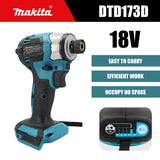 Makita DTD173 1800RPM 180Nm Cordless Impact Driver 180Nm Brushless Motor Electric Drill Wood Bolt T Mode For Makita Battery