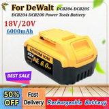For DeWalt 18V/20V Lithium Ion Batteries 6000mAh 20V DCB203 Li-ion Battery Replacement DCB206 DCB205 DCB204 DCB200 Power Tools