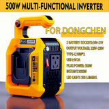 500W Power Inverter for Makita Milwaukee 18V Battery 18V to 120V/220V Pure Sine Wave Inverter with LED Light for Outdoor Camping