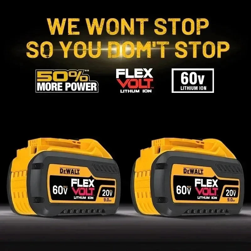 100% Original DeWALT 20V/60V 9.0Ah Power Tool Battery DCB206 DCB205 DCB200 DCF887 DCG405 DCD791 DCF922 DCF850 DCD805 Tool Batter