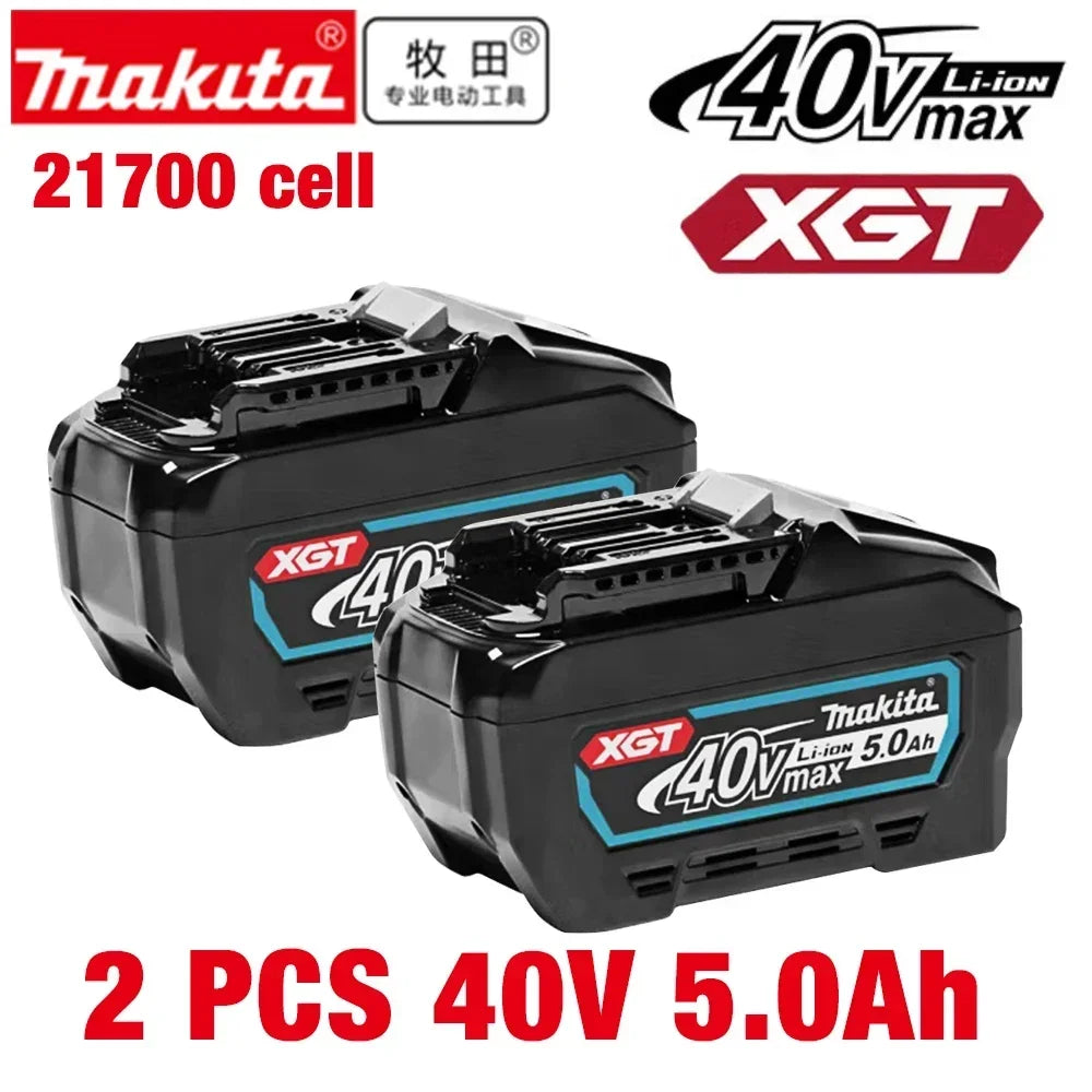 Makita XGT 40V Replacement Lithium‑Ion Battery 5.0Ah 21700 Cell Rechargeable Fit BL4020 BL4025 BL4050 BL4080 Cordless Tools