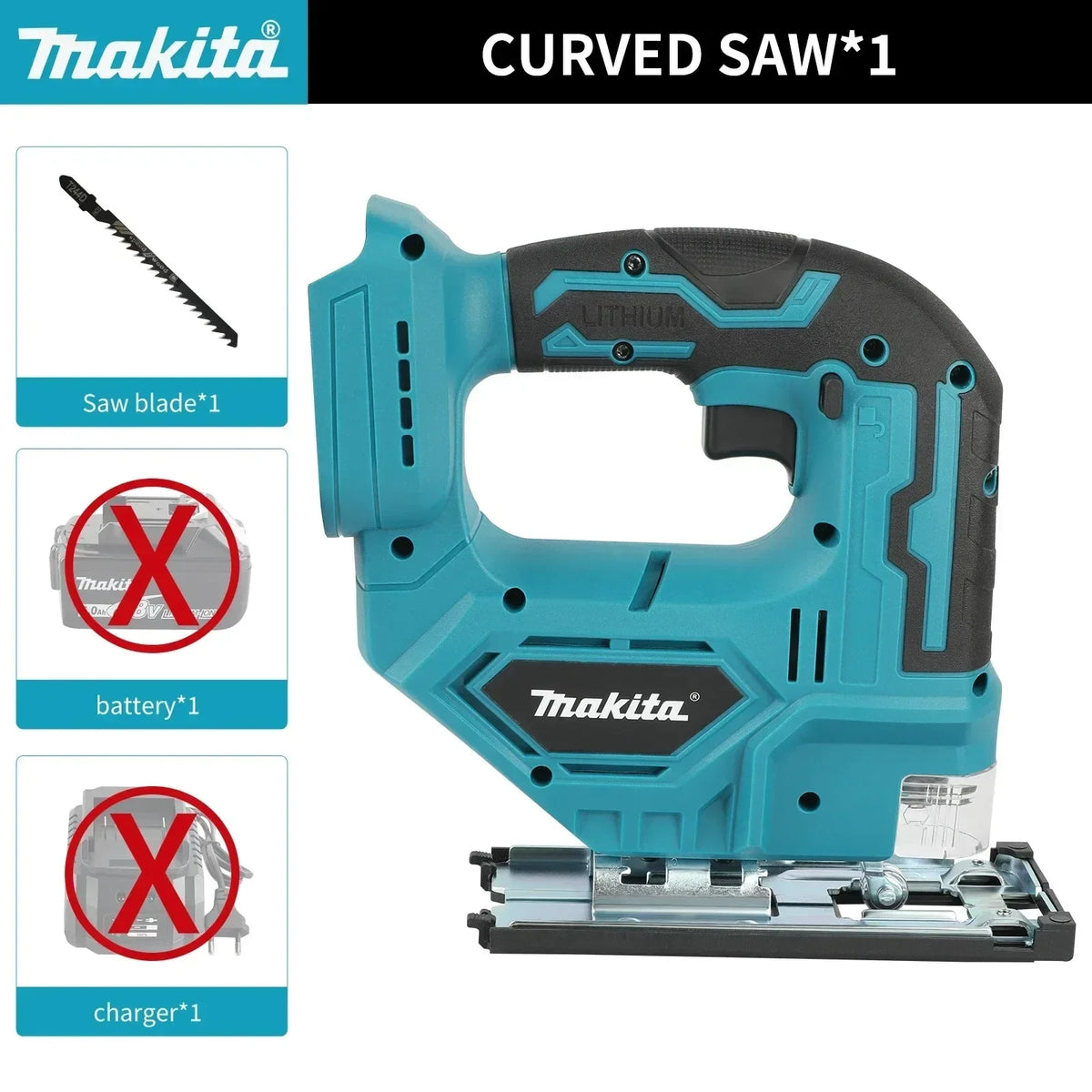 Makita DJV182 18V Cordless Brushless Bare Jigsaw Barrel Handle Unit For Carpentry Wood Plastic Metal Cutting