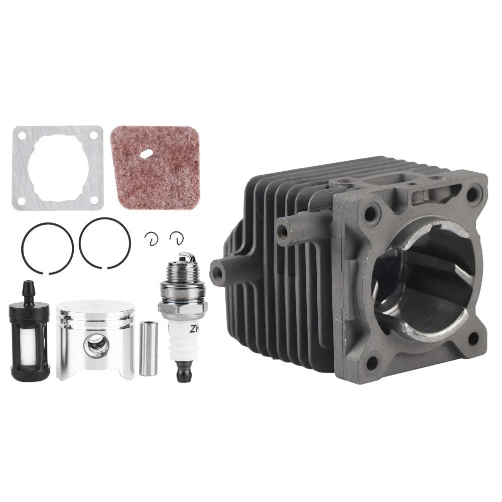 Grey Cylinder Piston Kit Compact Easy to Install Piston Kit Assembly Metal Big Bore Cylinder Kit for STIHL FS75 FS80 FS85 HS75
