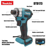 Makita DTD173 1800RPM 180Nm Cordless Impact Driver 180Nm Brushless Motor Electric Drill Wood Bolt T Mode For Makita Battery