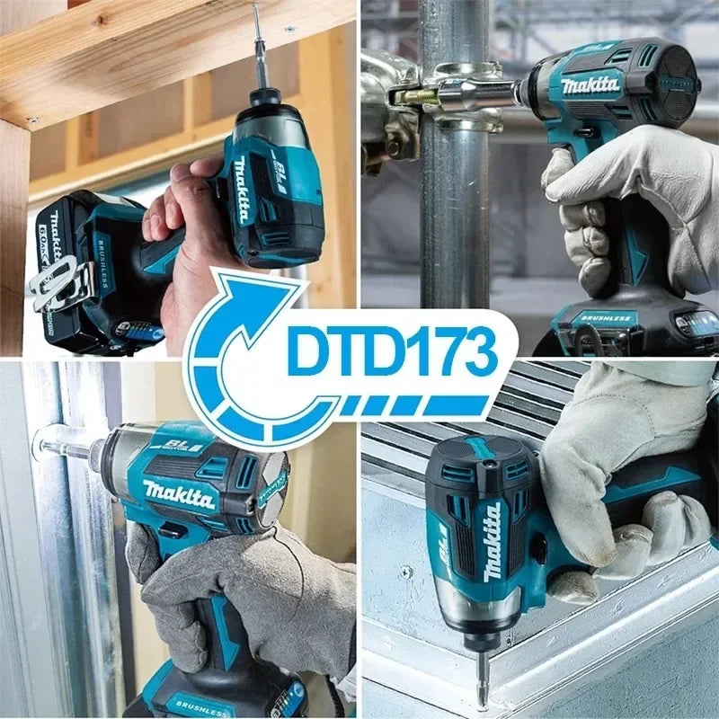 Makita DTD173 18V Cordless Impact Driver LXT BL Brushless Motor Electric Drill Wood/Bolt/T-Mode 180 N·M Rechargeable Power Tools