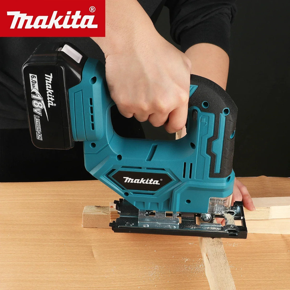 Makita DJV182 18V Cordless Jig Saw 2700rpm Power For Cutting Plywood Sheets During Custom Closet Shelf Installation Projects