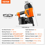 SucceBuy Coil Siding Nailer CN65 CN55 CN70 CN83 CN90 Pneumatic Siding Nail Gun Pallet Making Coil Nailer 70-120PSI Air Nailer