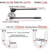 US RIDGID 315M 318M 408 412M 414M 416M 612M Manual Stainless Steel Copper-Iron Pipe Bender 0-10mm