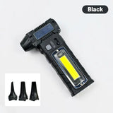 Portable Camping Fan with Light 8000mAh Battery Operated Waist Fan 130000RPM Mini Jet Blower for Tent Outdoor Work and Cleaning