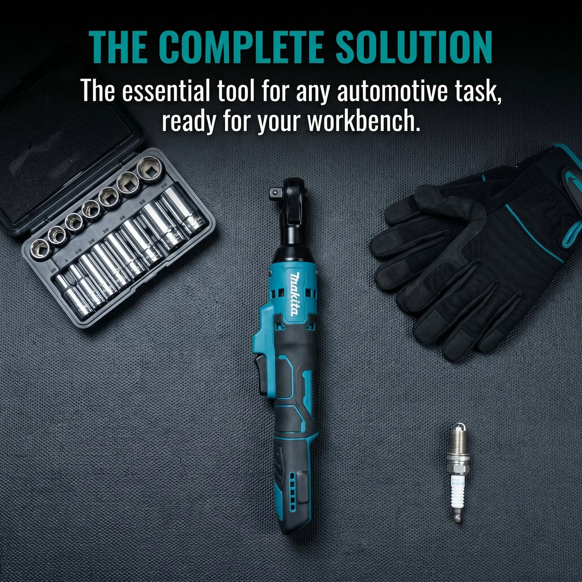 Makita DWR180 18V Cordless Ratchet Wrench 47.5Nm 0-800RPM 1/4 3/8 Drive with LED and Electric Brake for Tight Space Work
