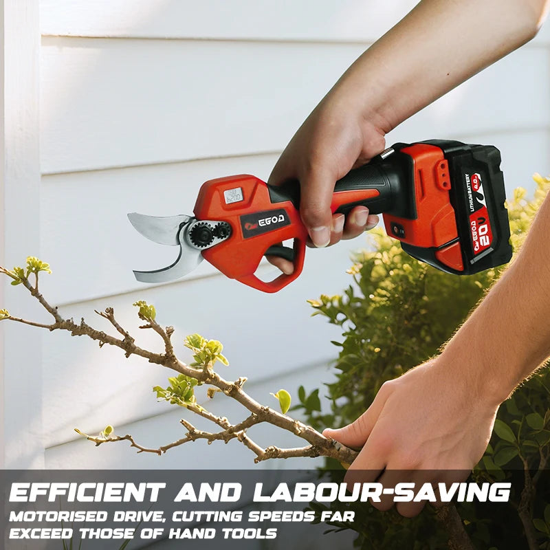 EGOD Brushless 45mm Electric Scissors For Milwaukee 20V Battery Cordless Fruit Tree Bonsai Electric Pruning Shear