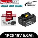 Genuine 6AH Makita BL1860 6ah Battery Power Tools Li-ion Replacement LXT BL1850 BL1840 for 18V Screwdriver with BMS 18v Battery