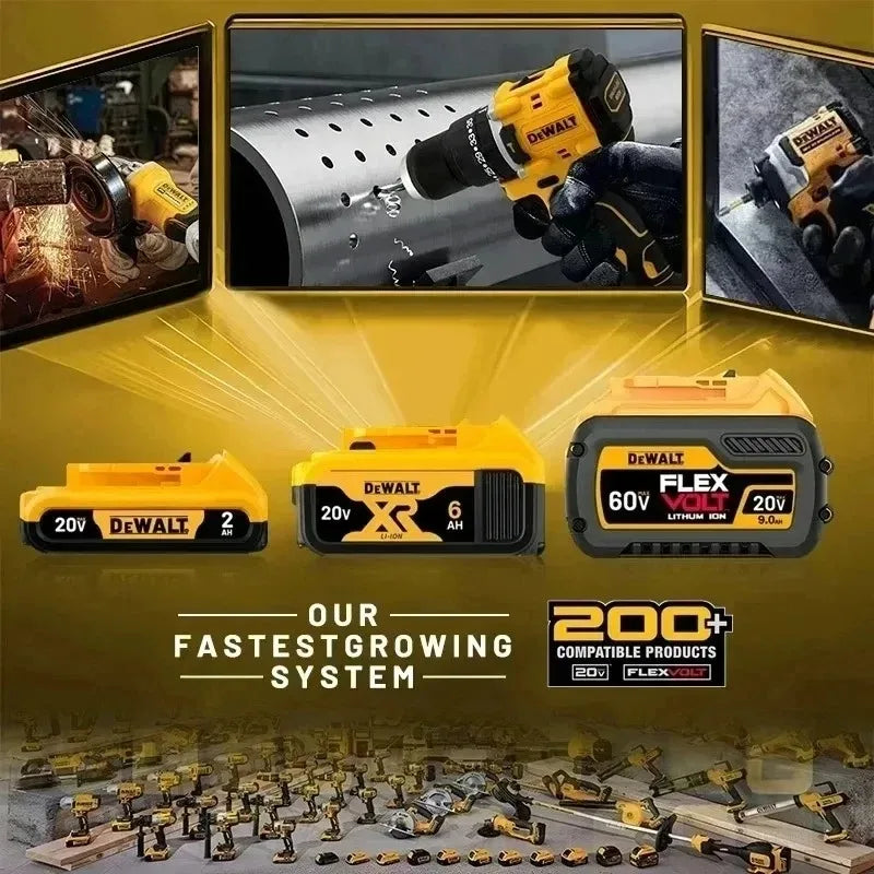 100% Original DeWALT 20V/60V 9.0Ah Power Tool Battery DCB206 DCB205 DCB200 DCF887 DCG405 DCD791 DCF922 DCF850 DCD805 Tool Batter