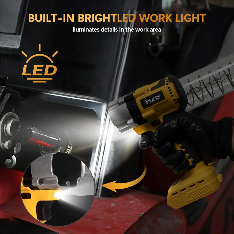 Electric Goddess Electric Grease Gun LED Oil Injector Fat Machine Electric Grease Gun Tools For Dewalt 20V Battery