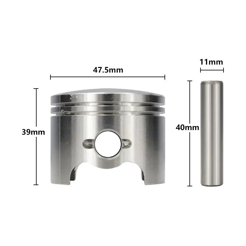 47.5mm G621 Cylinder Piston Bearing Gasket Seal Kit Universal Fit Zenoah G621AVS G620 G620PU 6200 62CC Chinese Topsun Chainsaw