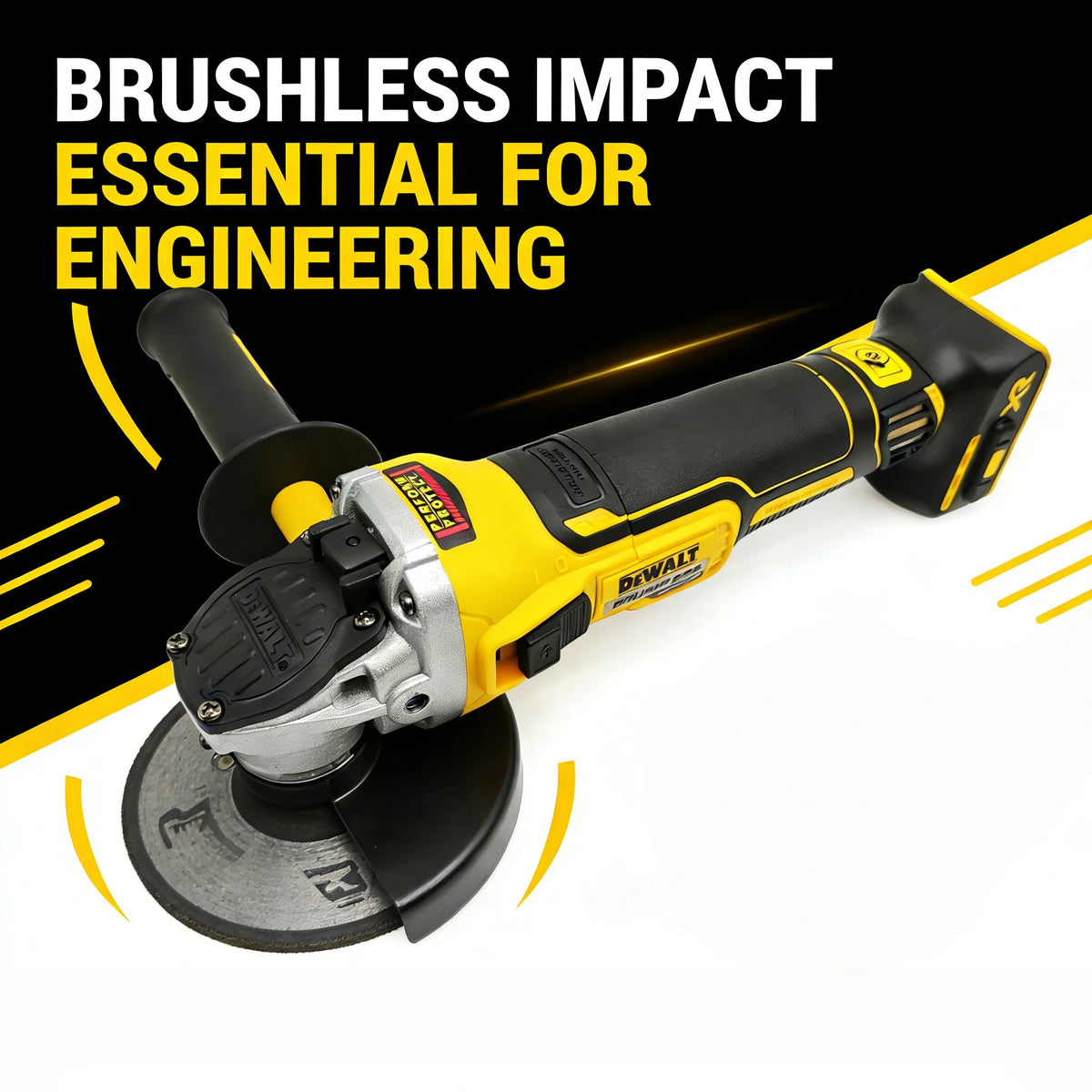 DeWalt DCG405 Brushless Lithium Angle Grinder, Electric Polisher, Metal Cutting & Polishing Tool, NO battery