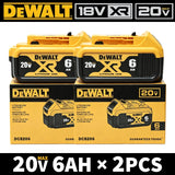 100% Dewalt Original Battery 20V 6AH Battery Replacement DCB200 DCB184 DCB182 DCB206 DCD887 DCD805 DCF860 Power Tool Battery