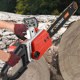 12/16 Inch High Power Corded Chainsaw 220V Handheld AC Household Brushless Electric Chain Saw for Wood Felling Cutting