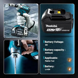 100% Original Makita 18V 6.0Ah Li-Ion Battery, Rechargeable Replacement Battery for BL1830B BL1840B BL1850B BL1860B Power Tools
